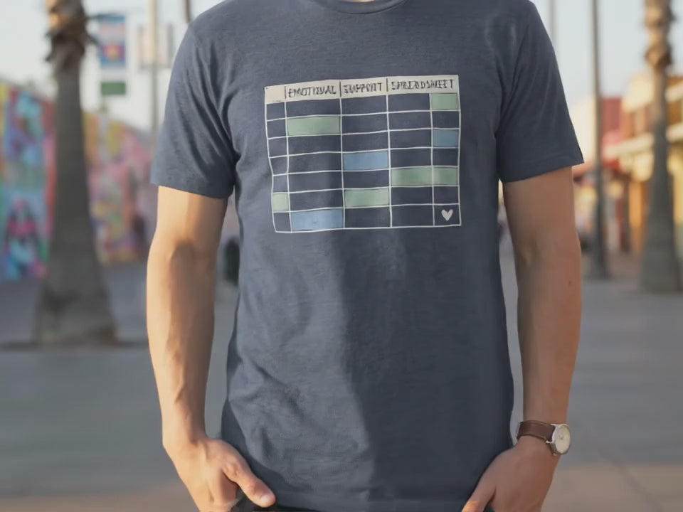 Emotional Support Spreadsheet T-Shirt | Accountant Gift | Data Analyst Tee | Funny Excel Shirt for Project Managers | Gift for Coworker - Product Video