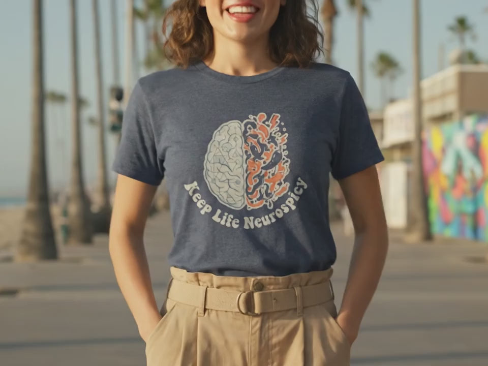 Keep Life Neurospicy Shirt | Neurodivergent ADHD Gift for Her | Neurospicy T-Shirt | Autism Awareness Tee | Minimalist Aesthetic Shirt - Product Video
