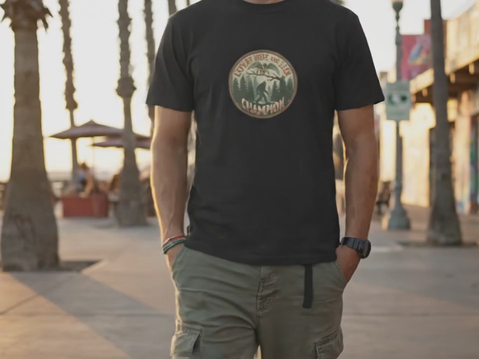 Expert Hide and Seek Champion T-Shirt | Bigfoot Sasquatch Shirt | Paranormal Field Research Tee | Funny Camping Gift for Him - Product Video