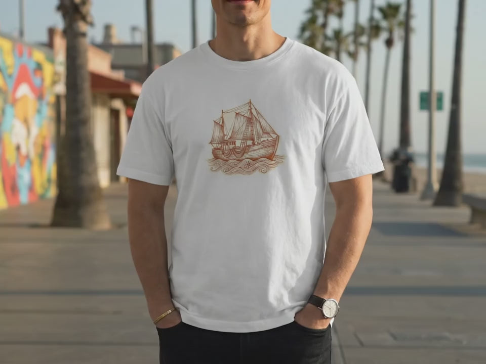 Fishing Shirt | Boat Shirt for Fisherman | Gift for Fisherman | Nautical Shirt | Fishing Art Tee | Vintage Fishing Trawler Shirt - Product Video