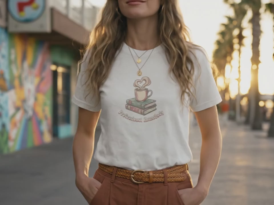 Professional Homebody T-Shirt | Cozy Hygge Winter Gift for Her | Soft Life Aesthetic Minimalist Tee | Comfy Self Care Shirt for Women - Product Video