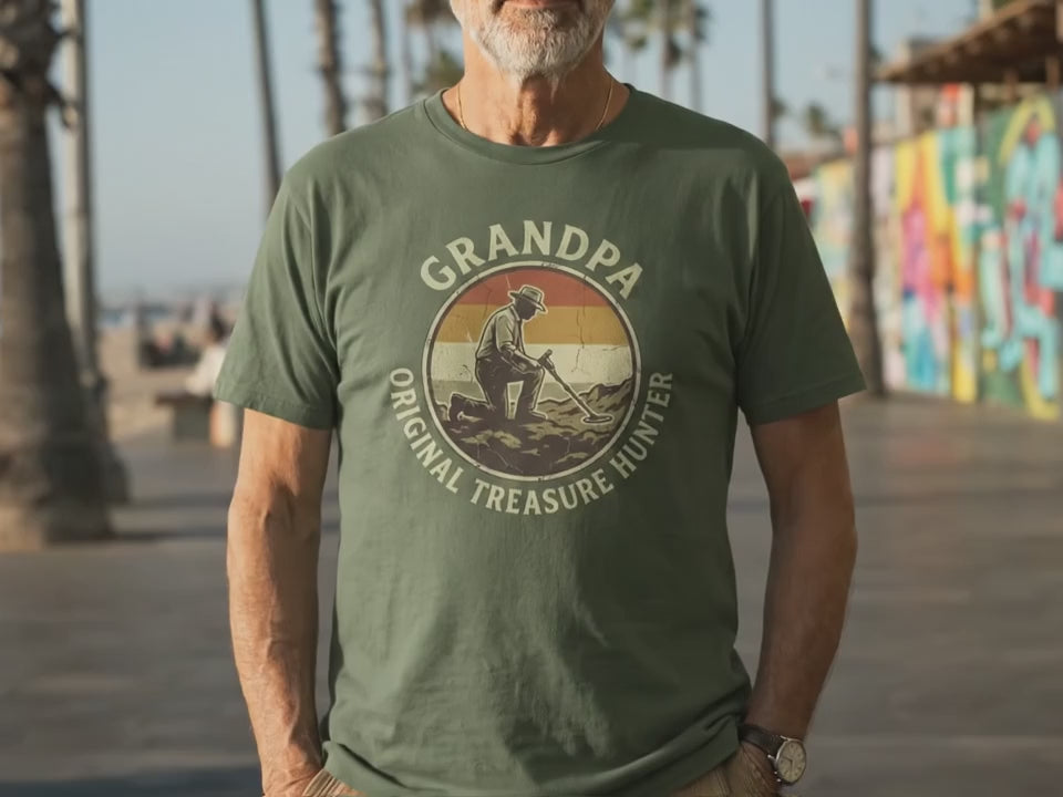 Metal Detecting Grandpa Shirt | Grandpa Metal Detecting Gift | Treasure Hunting Grandpa Tee | Father's Day Gift for Grandpa | Gift for Him - Product Video
