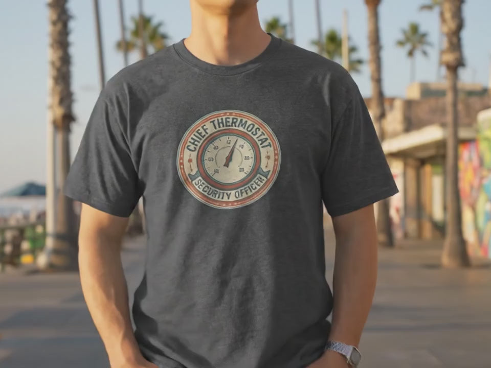Funny Dad Shirt | Gift for Dad | Chief Thermostat Security Officer | Fathers Day | Golf Shirt Tee - Product Video