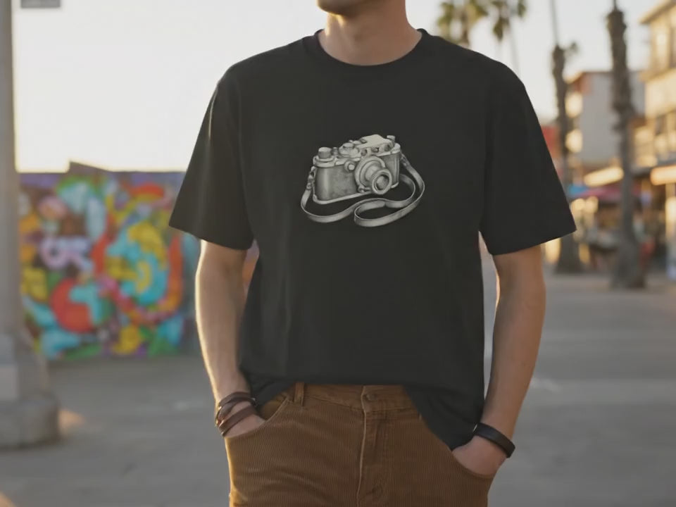 Camera Shirt | Vintage Camera Tee | Photographer Gift | Vintage Photography Shirt | Retro Rangefinder Design - Product Video