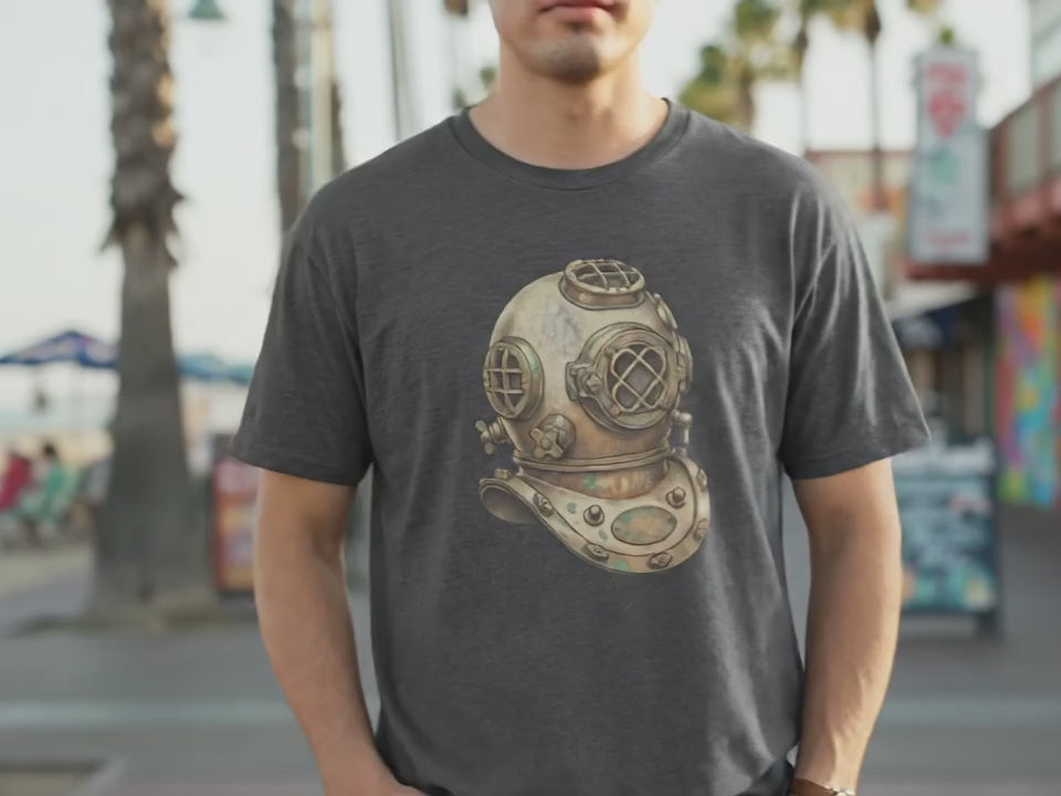 Diving Shirt | Vintage Helmet Shirt | Gift for Diver | Nautical Maritime History | Vintage Tee - Product Video