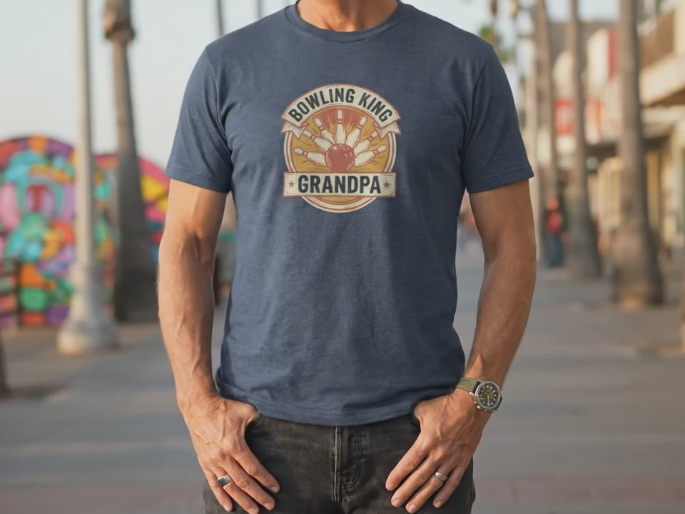Bowling Grandpa Shirt | Grandpa Bowling Gift | Bowling King T-Shirt | Retirement Gift for Him | Father's Day Gift for Grandfather - Product Video