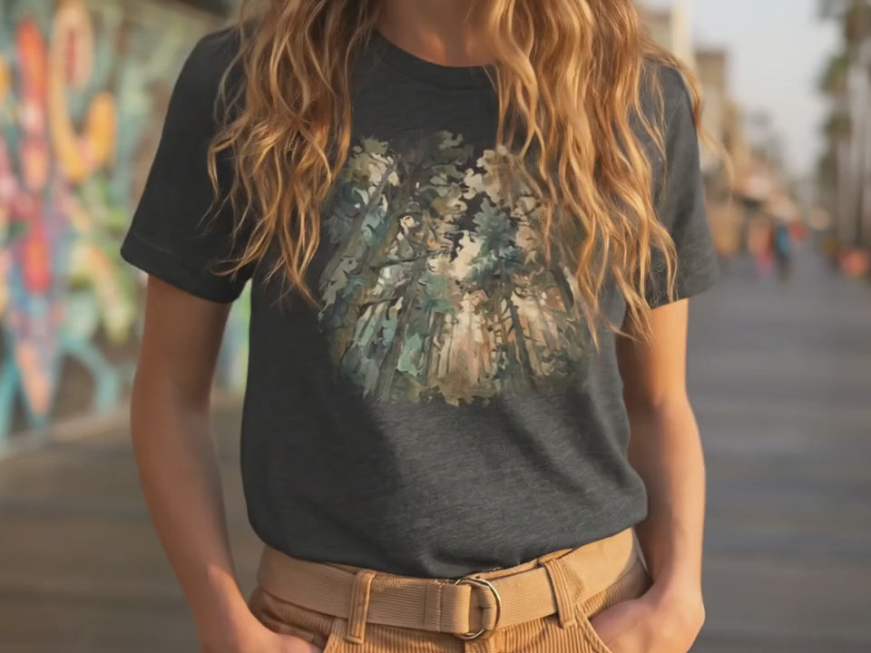 Forest Shirt | Nature Tee | Hiking Shirt | Forest Lover Gift | Landscape Shirt | Tree Shirt | Woods Shirt - Product Video