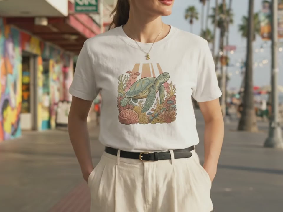 Sea Turtle Shirt | Ocean Shirt | Turtle Shirt | Gift for Scuba Diver | Marine Biology Tee | Sea Turtle Art | Ocean Lover Gift - Product Video