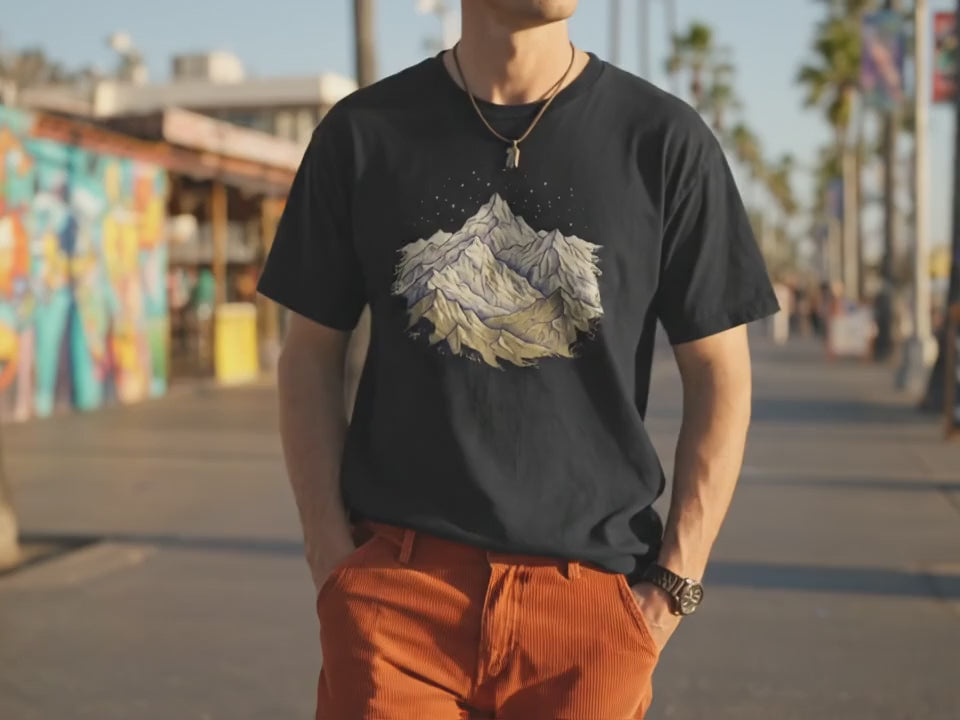 Mountain Shirt | Hiking Tee | Nature Shirt | Gift for Hiker | Outdoor Adventure Tee | Mountain Range Shirt - Product Video