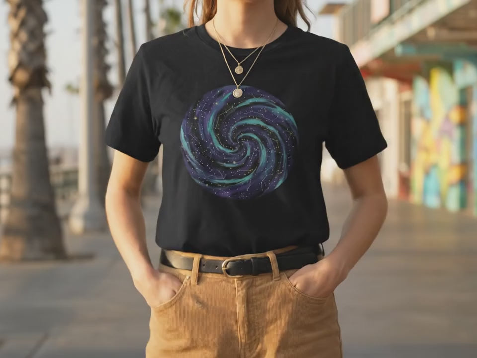Star Shirt | Galaxy Shirt | Astronomy Shirt | Gift for Stargazer | Celestial Tee | Space Themed Shirt | Cosmic Nebula Art - Product Video